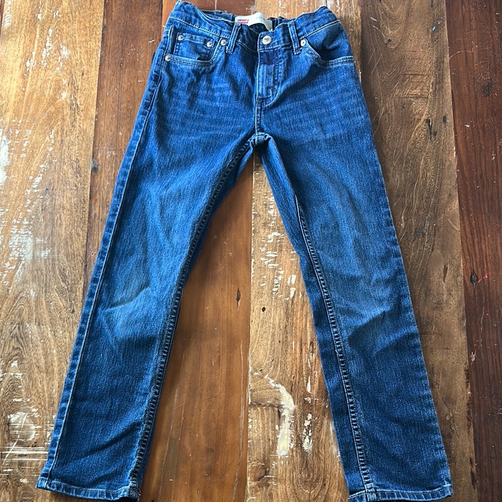Levi's Blue Straight-Leg Jeans with Indigo Wash